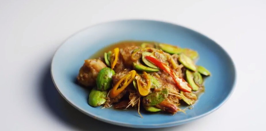 Thai Shrimp with a Salty Kick